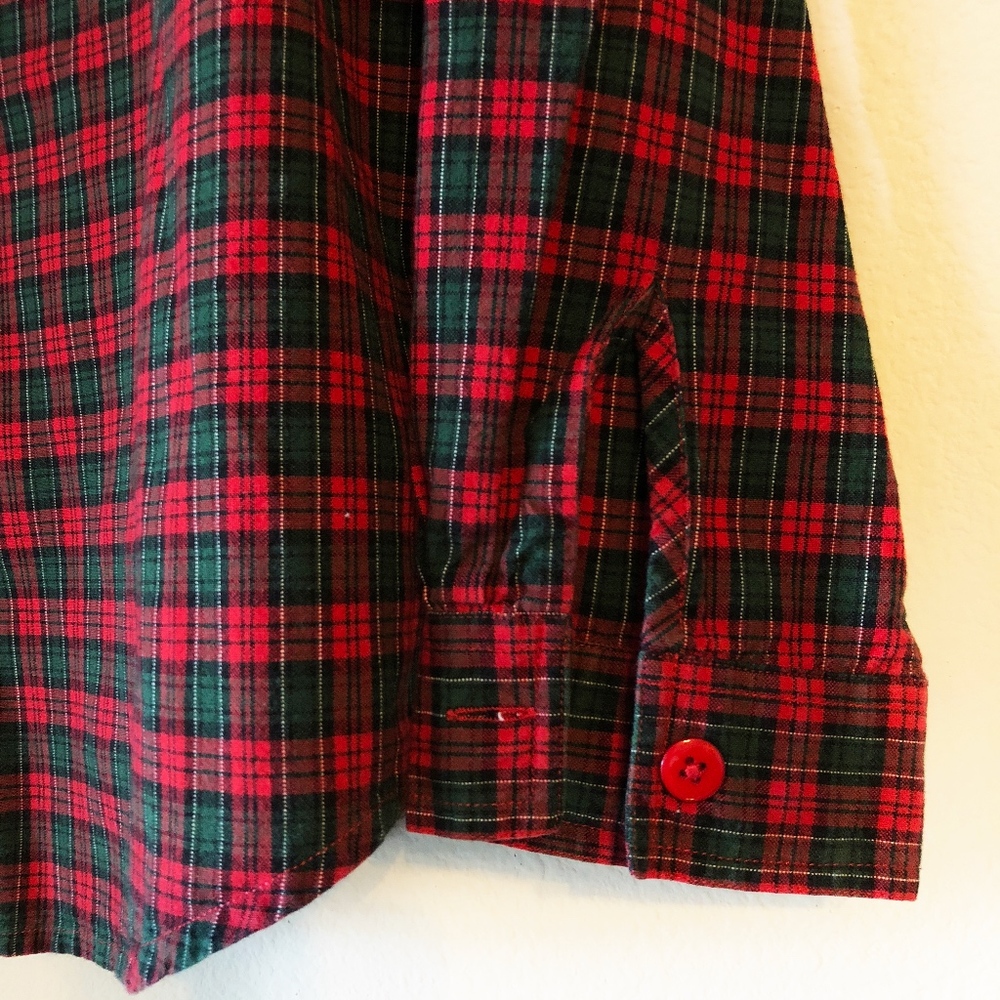 Ugly Christmas Sweater Button Up Red Green Tacky - Picture 6 of 8